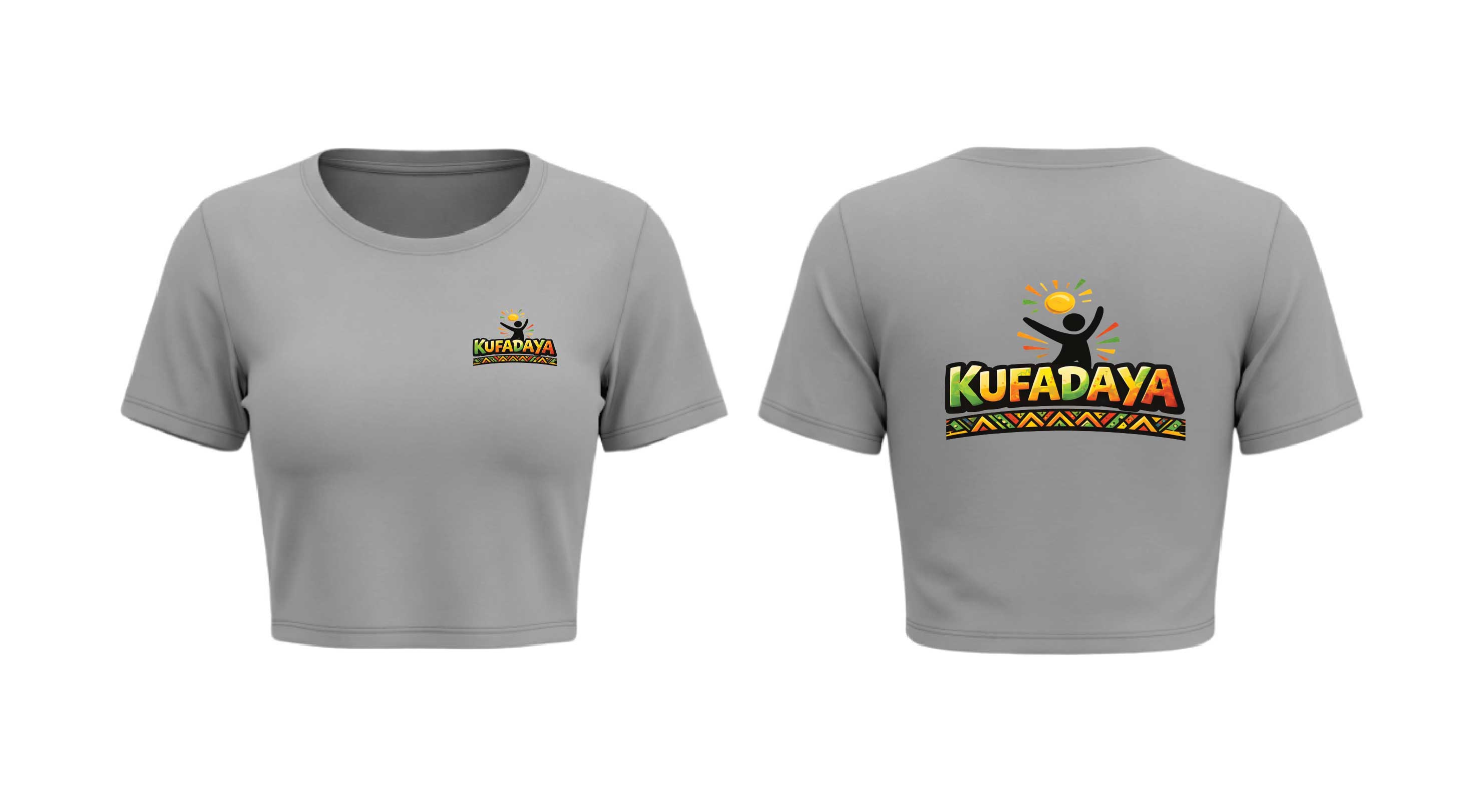 Kufadaya Crop Top - Light Grey